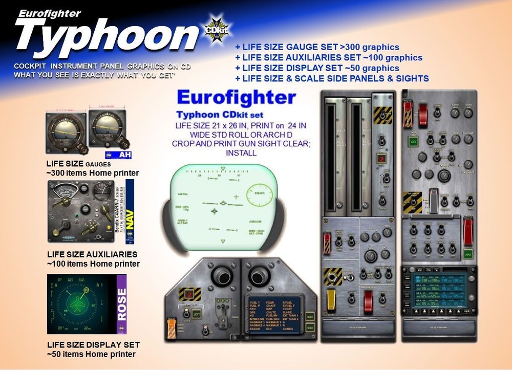 TYPHOON COCKPIT instrument panel CDkit