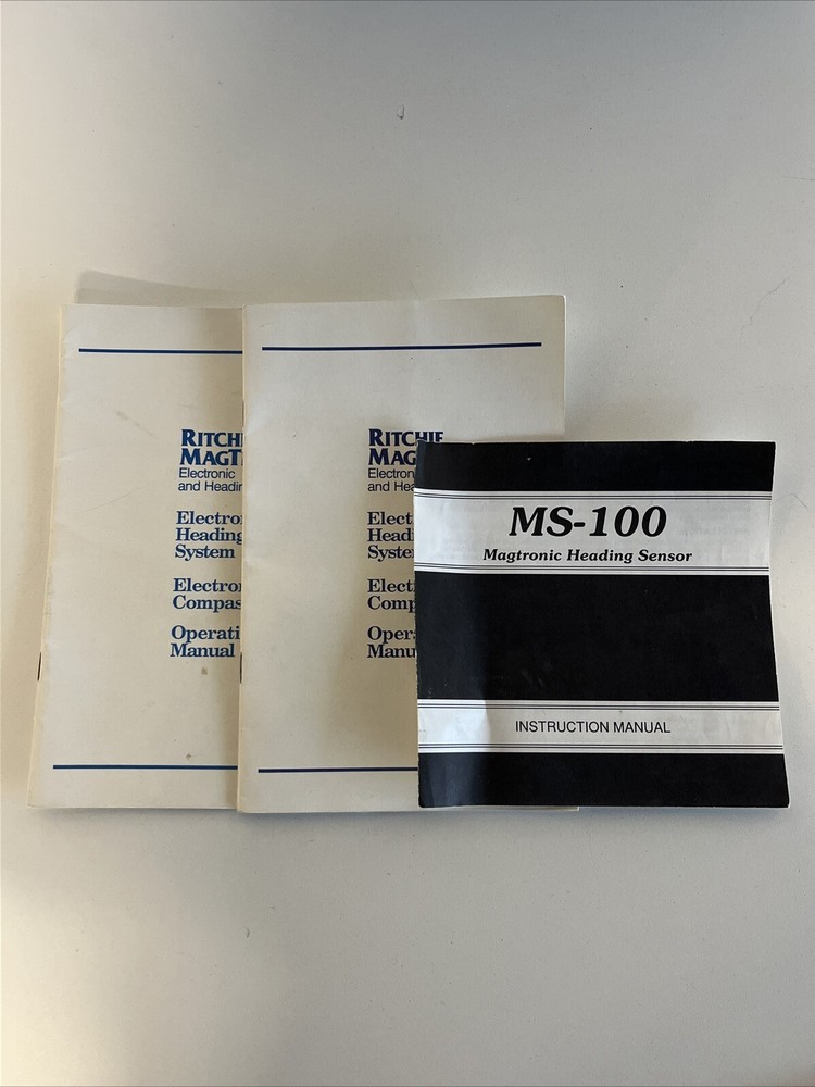 Ritchie Electronic Compass / Heading Sensor MS-100 w/Manuals & Cable