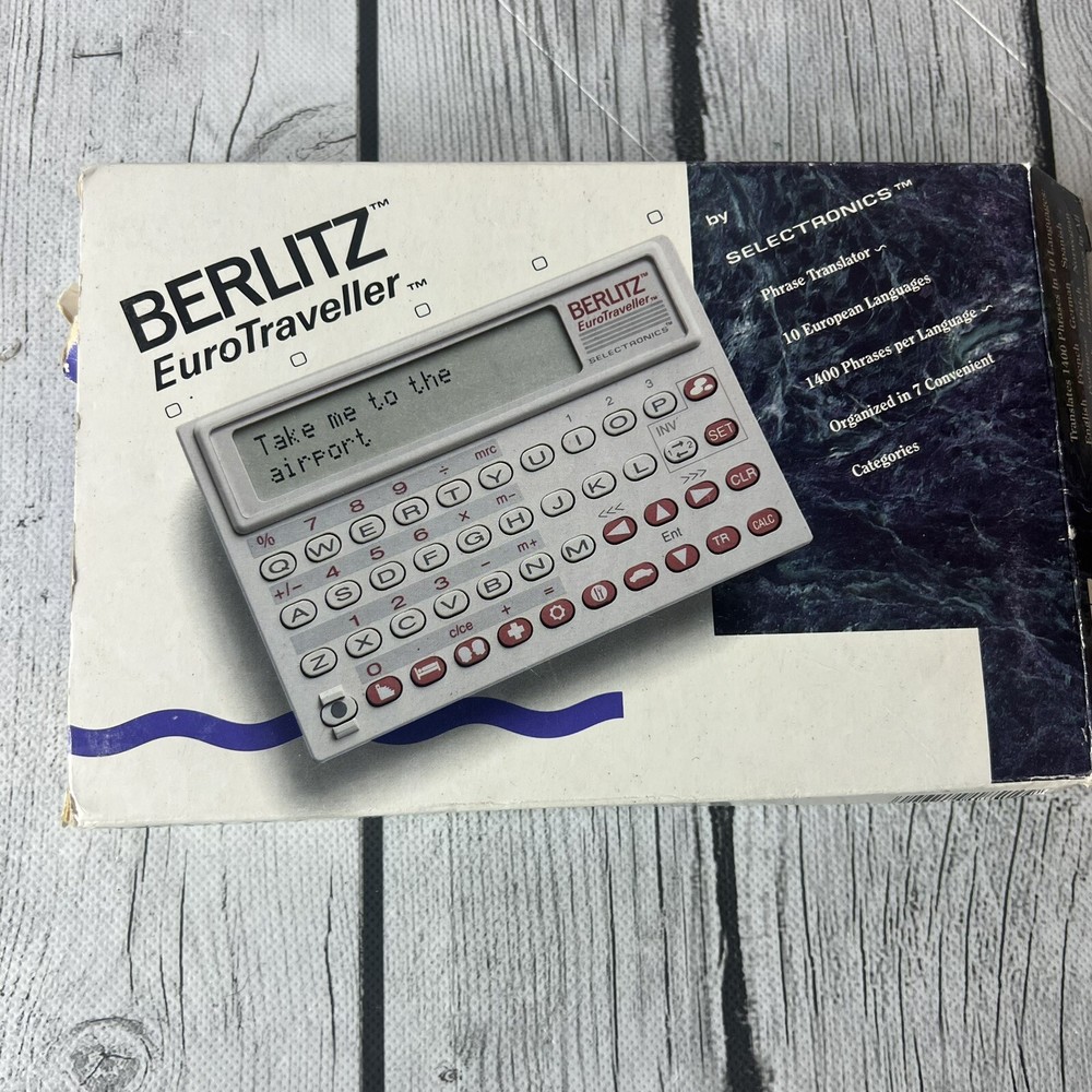 Berlitz EuroTraveller Interpreter PH510 Selectronics 1990 Needs New Batteries