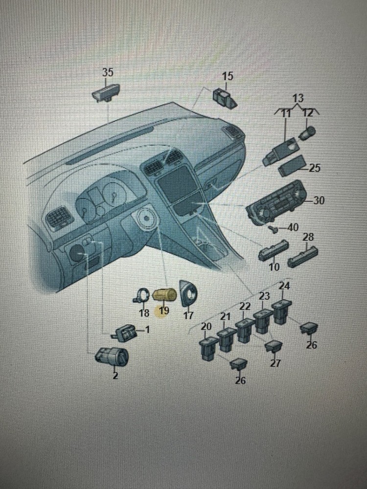 VW GOLF EOS SCIROCCO START STOP SWITCH 5K0959839 5K0959839A 5K0959839B GENUIN...