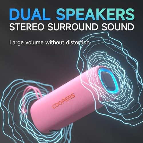 Portable Bluetooth Speaker, Wireless Bluetooth Speaker with Clear Loud Pink