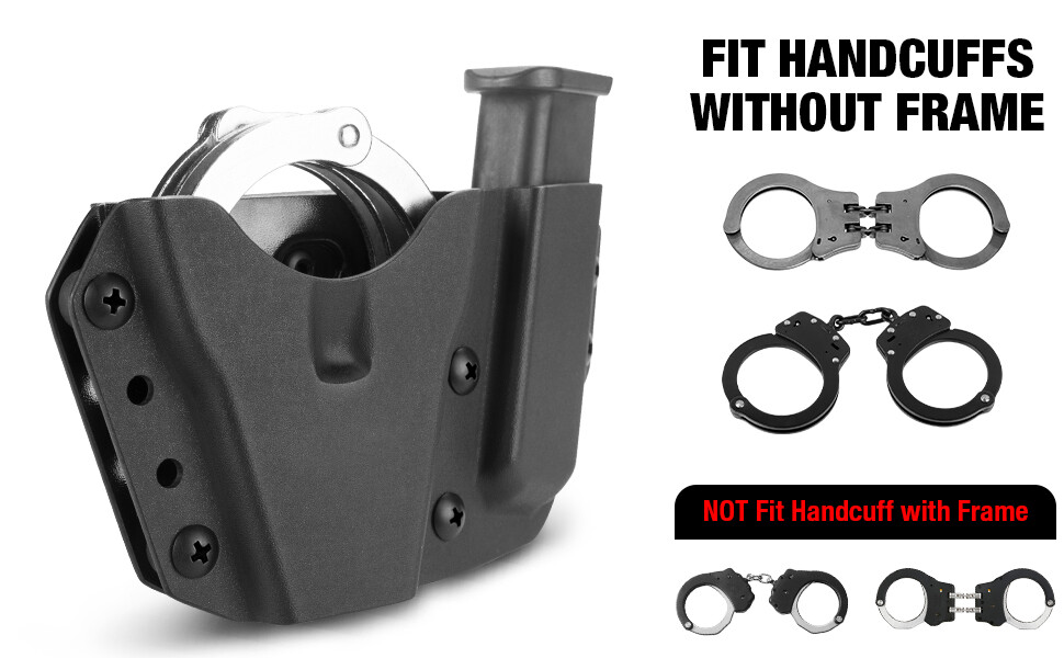 Kydex Handcuff Holster with 9/.40 Double Stack Holder Combo Kydex Handcuff Case