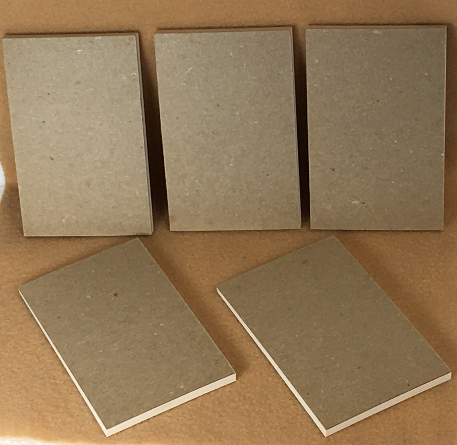 LOT OF FIVE (5) ORIGINAL VINTAGE SMALL PAPER PADS 50 SHEETS EACH 4" x 2 1/2"