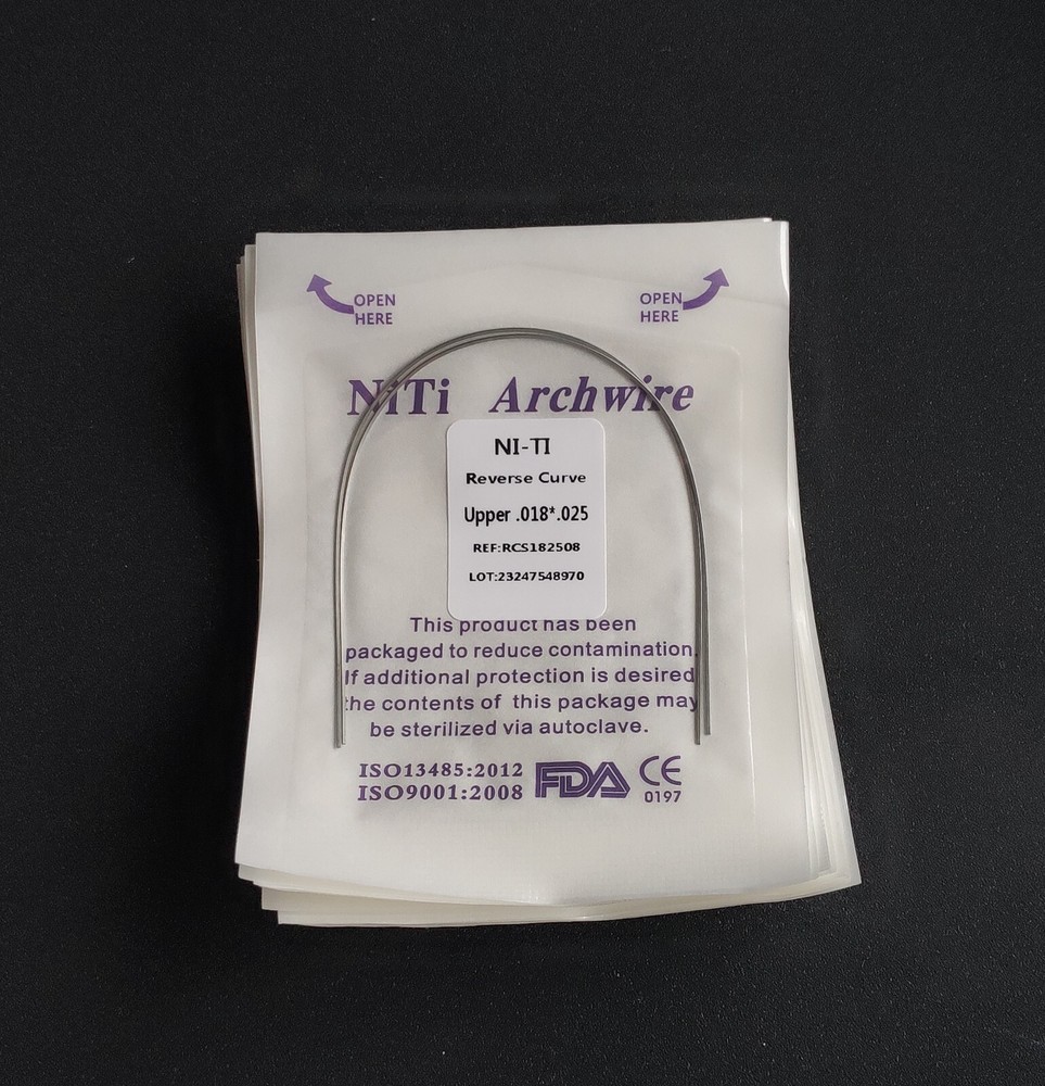 5Pack Dental Orthodontic Super Elastic Reverse Curve NITI Arch Wires Rectangular