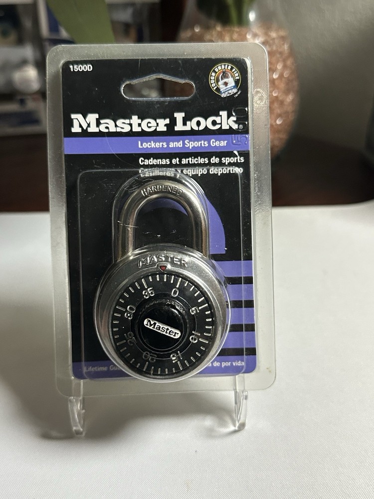 3X Master Lock 3-Digit Combination Padlock 1500D 1-7/8"