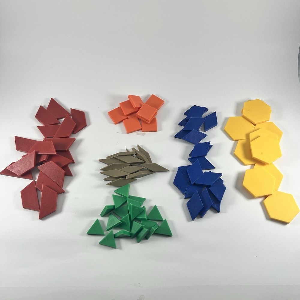 Pattern Blocks Set 93pc Plastic Shapes Geometry Learning Montessori