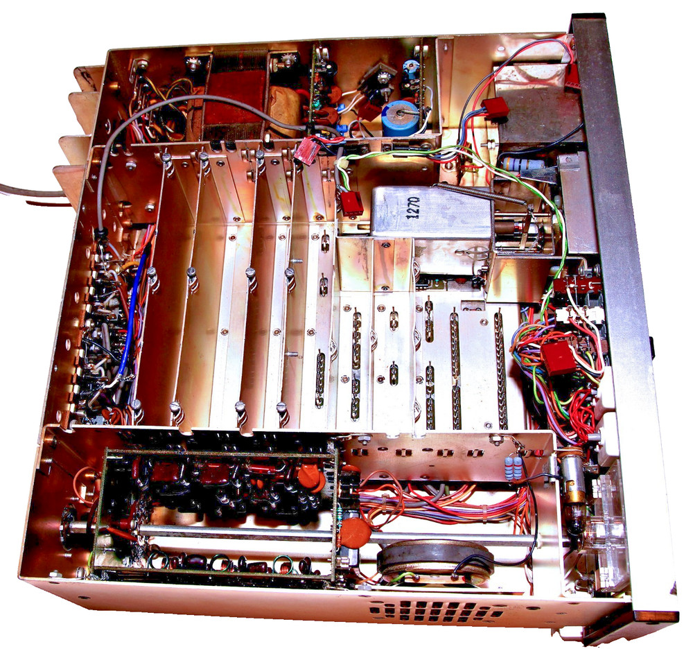 Drake R7 Chassis / Parent Board / Front Panel / VFO / Knobs - AS IS For Parts