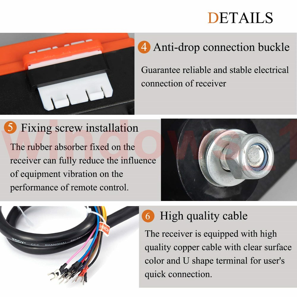 Industrial Crane Remote Control Wireless Radio Controller 2Transmitter&1Receiver
