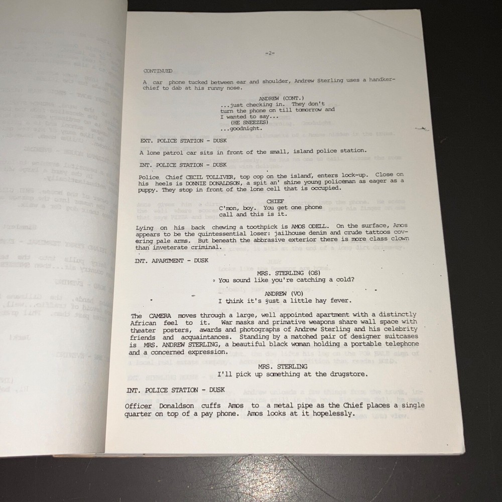 AMOS & ANDREW (12/91) Cage & Jackson / Agency Script + COA!