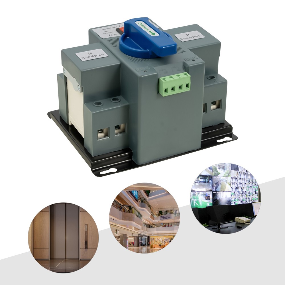 Automatic Transfer Switch Dual Power 63A ATS for Generator Changeover Switch 2P
