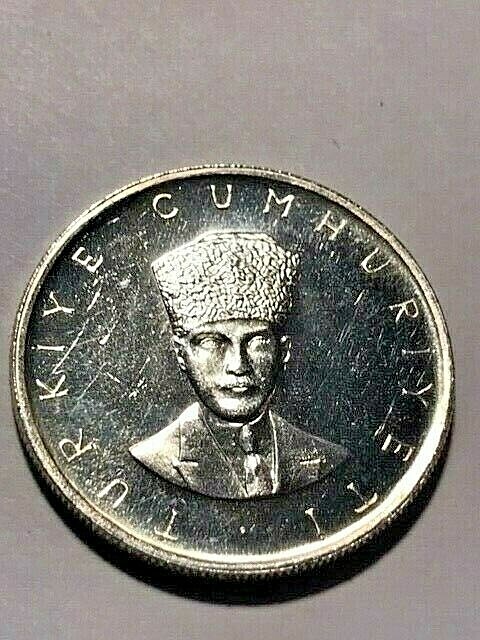 1970 Turkey 25 Lira  Silver Proof #609