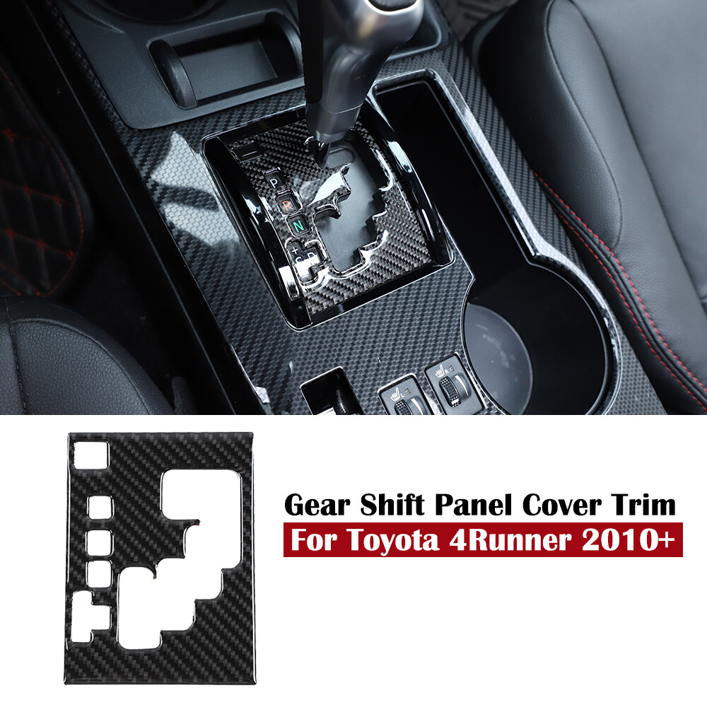 Carbon Fiber Central Gear Shift Panel Cover Trim Decor Sticker For 4Runner 2010+