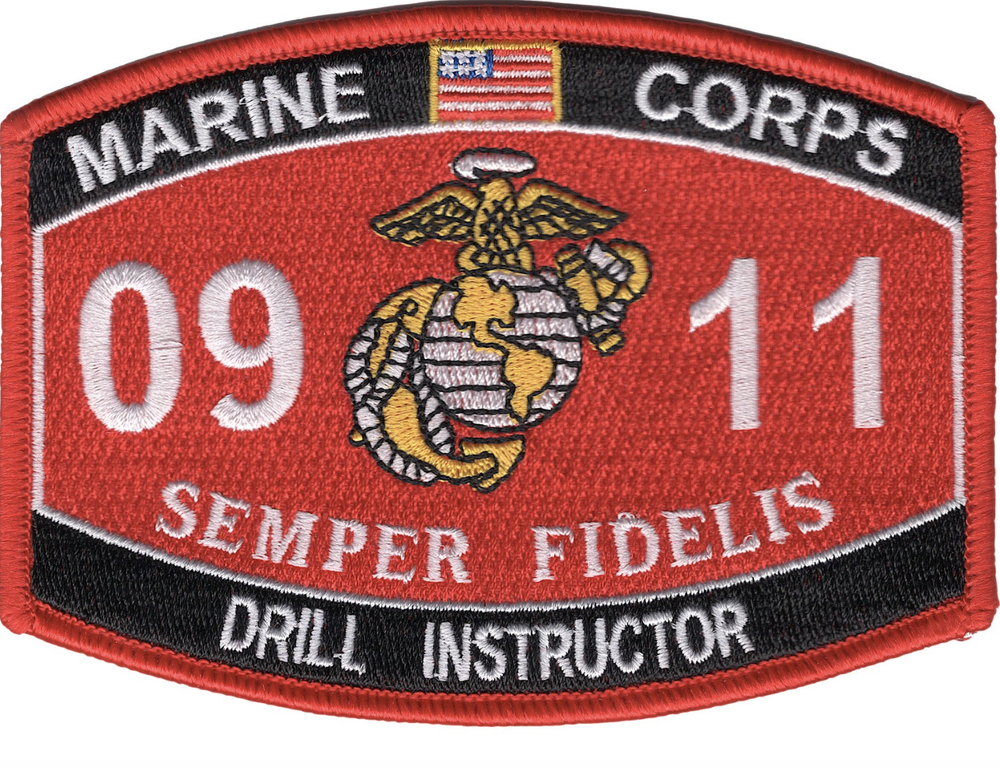4.5" MARINE CORPS MOS 0911 DRILL INSTRUCTOR EGA EMBROIDERED PATCH