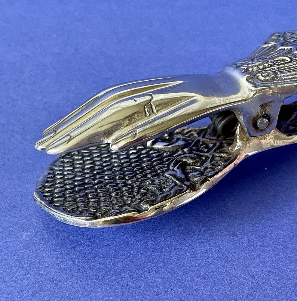 💙SILVERPLATE ANDREA by SADEK Victorian Repro Gloved HAND CLIP HOLDER Vintage