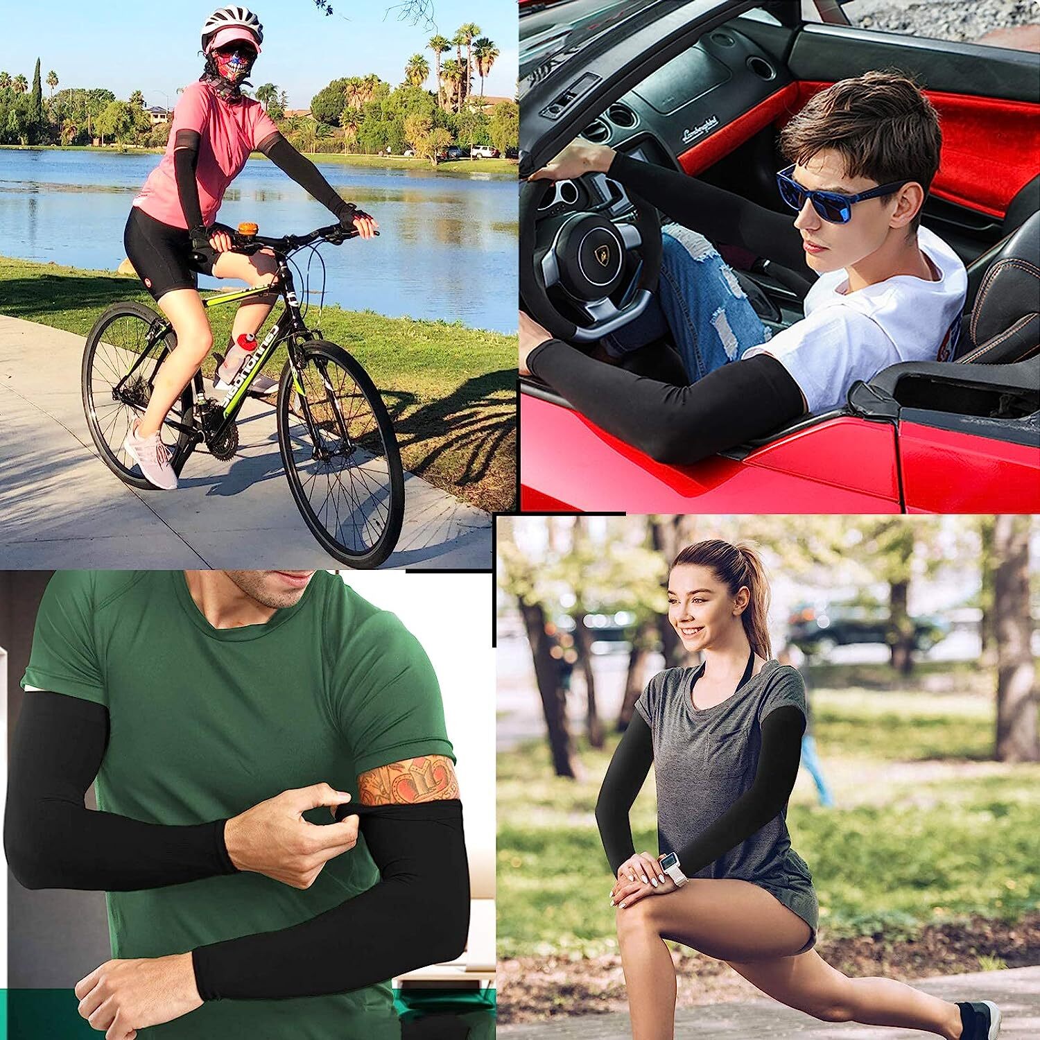 UV Sun Protection Arm Sleeves for Men and Women UPF 50 Sport Cooling Arm Sleeve