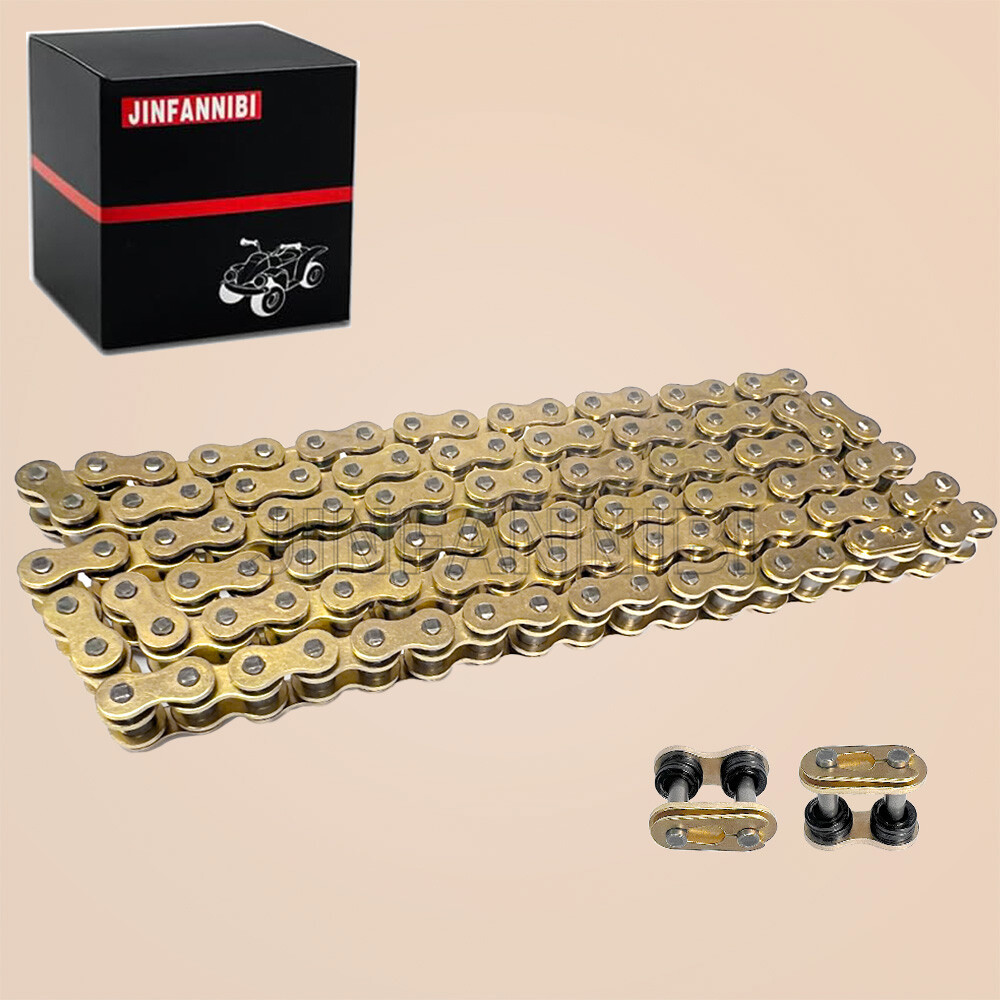 Gold 420 X-Ring Chain 134 Links With Connecting Master Link for Motorcycle