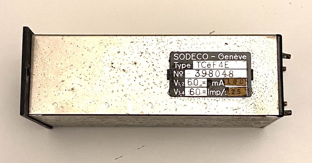 SODECO TCeF4E 4 DIGIT RESET IMPULSE COUNTER