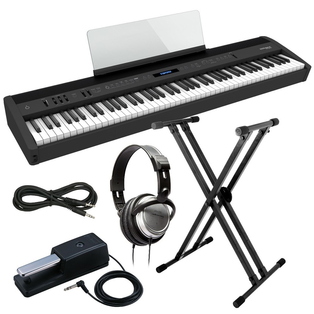 Roland FP-60X Digital Piano - Black KEY ESSENTIALS BUNDLE