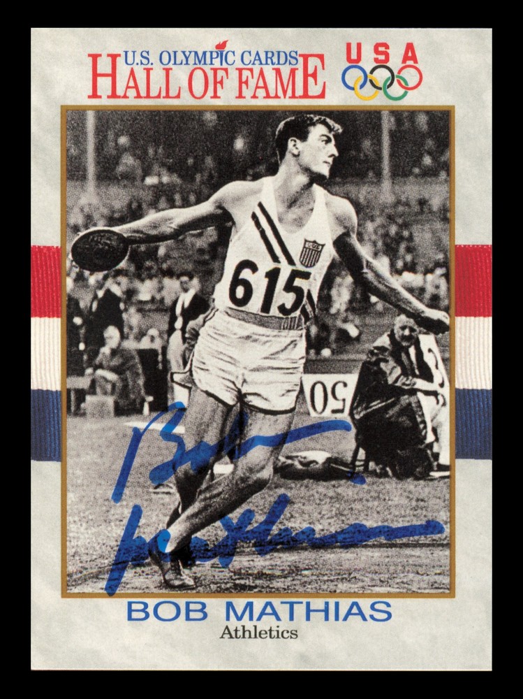 Bob Mathias Autographed Signed 1991 Impel U.S. Olympics Card #5
