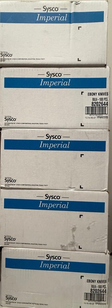 Sysco Imperial Ebony Disposable Knives 1000 pcs Flatware Type: Knife