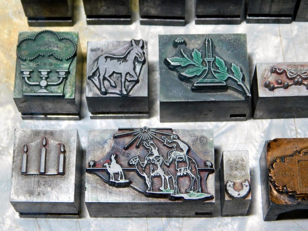 22 pieces metal printing blocks
