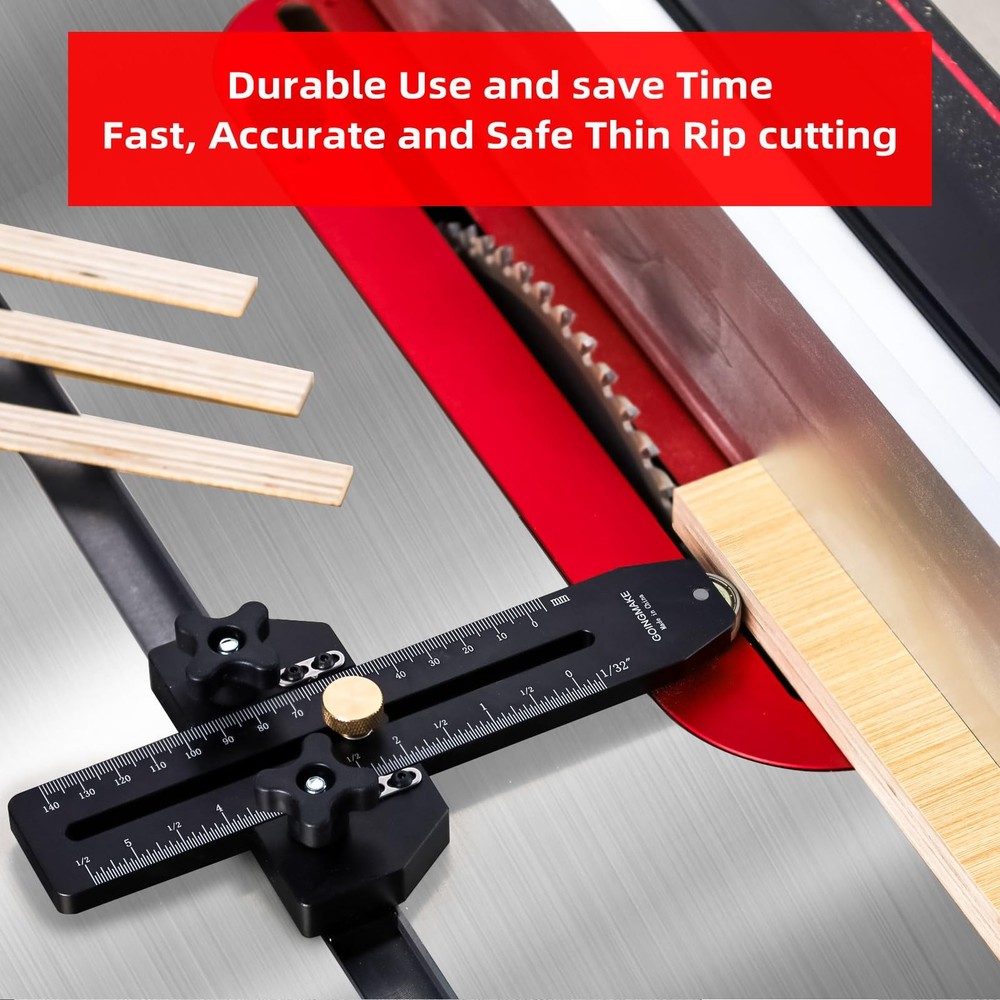 Thin Rip Jig Table Saw Jig Guide for Making Repetitive Narrow Thin Strip Cuts...