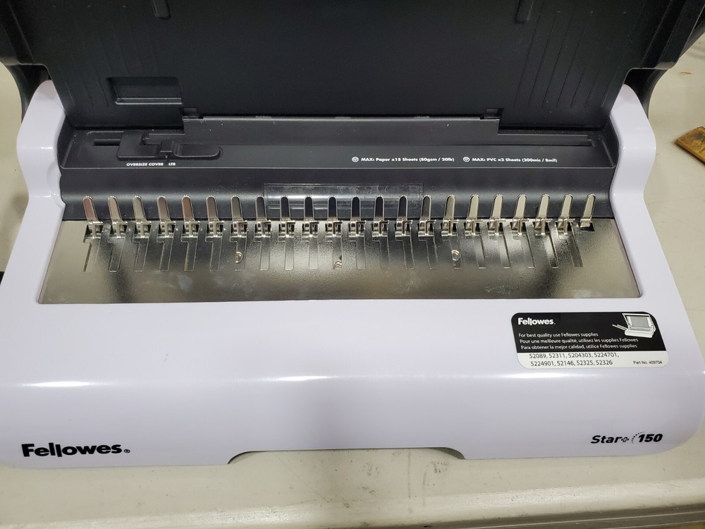 Fellowes Star+ 150 CRC 50065 Manual Comb Binding Machine