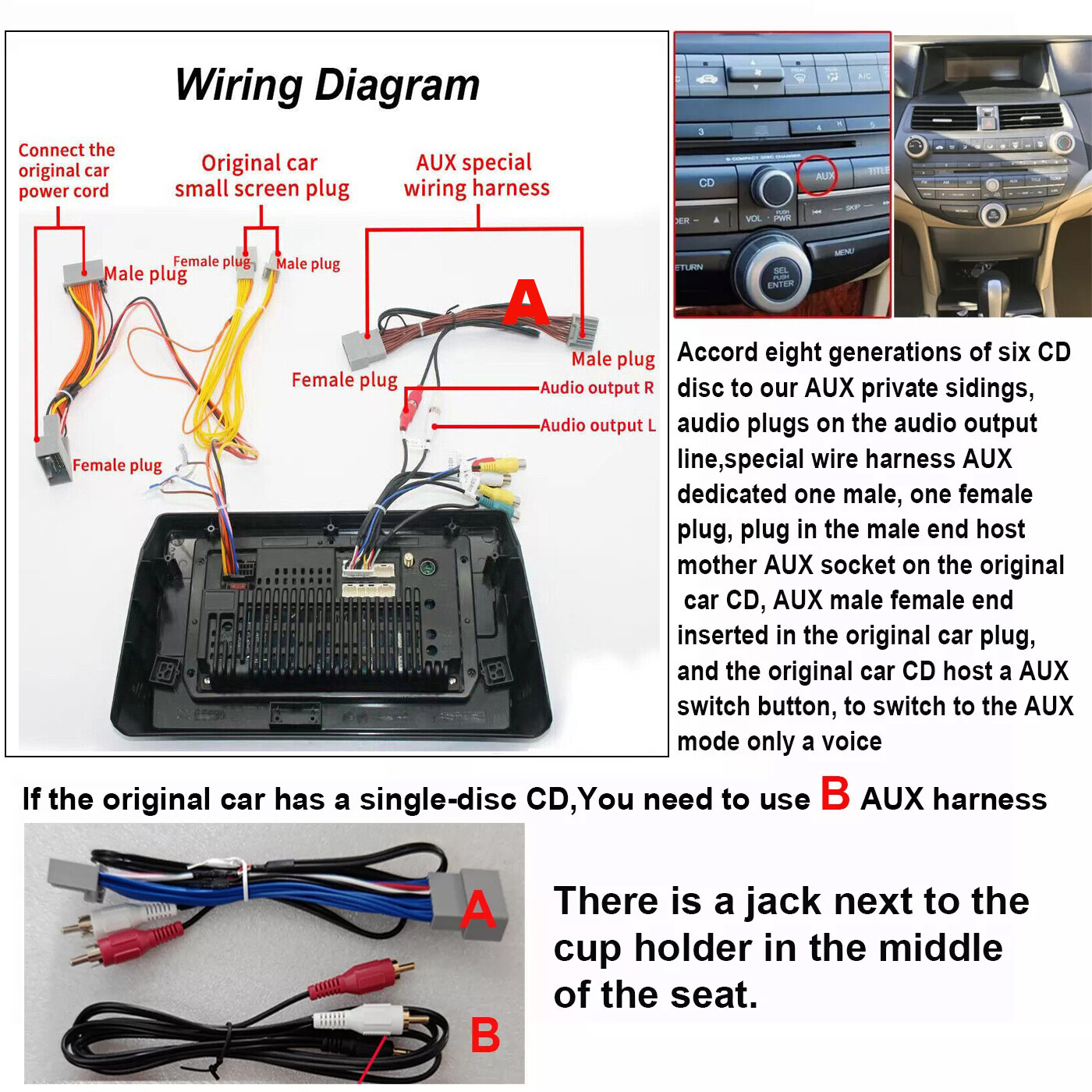 FOR HONDA ACCORD 8th 2008-2013 ANDROID 13.0 APPLE CARPLAY CAR STEREO GPS RADIO