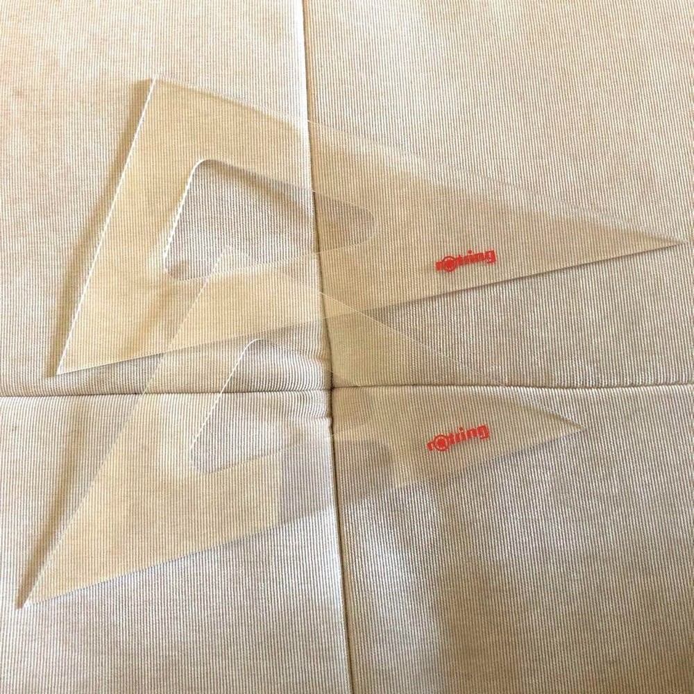 Rotring Triangular Ruler No Scale for Drafting Clear from Japan N83 018