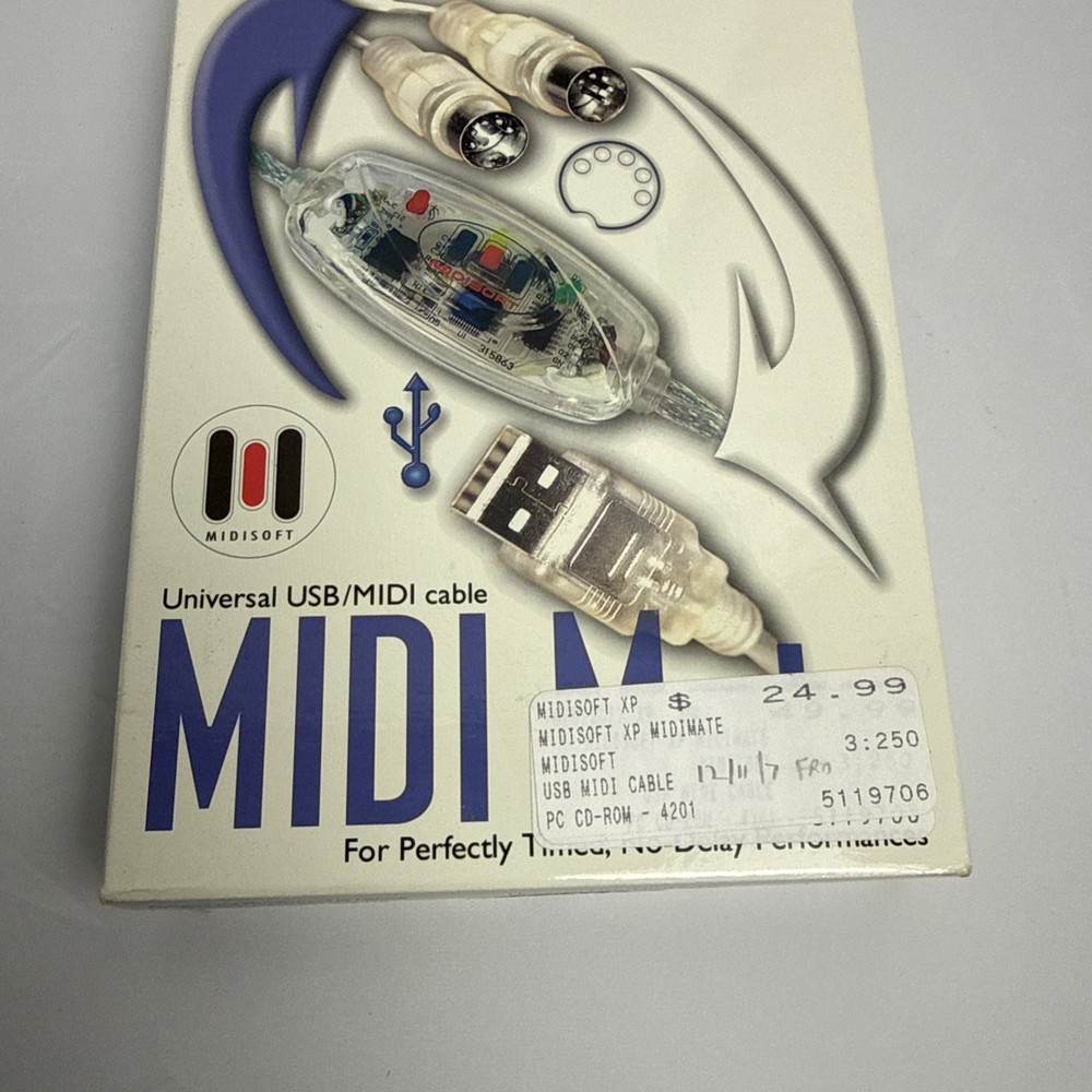MIDI Mate Universal USB Cable/MIDI - New