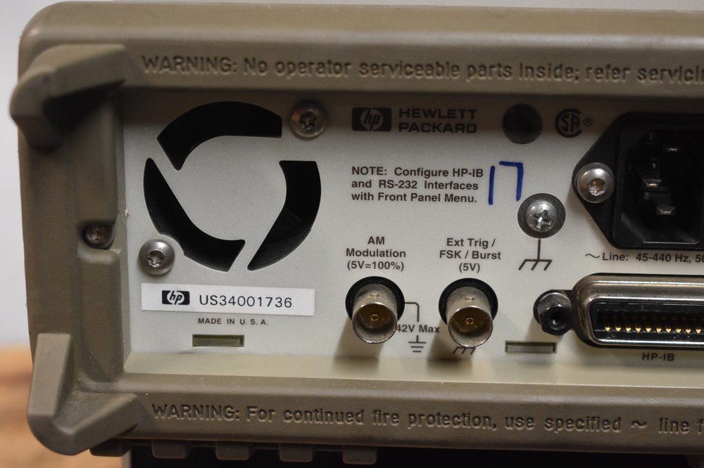 HP Agilent 33120A 15MHz Function Arbitrary Waveform Generator