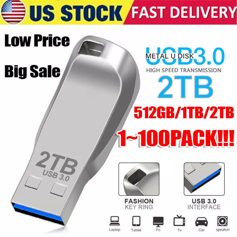 512/1TB/2TB USB Flash Drive Thumb U Disk Memory Stick Pen PC Laptop Storage LOT