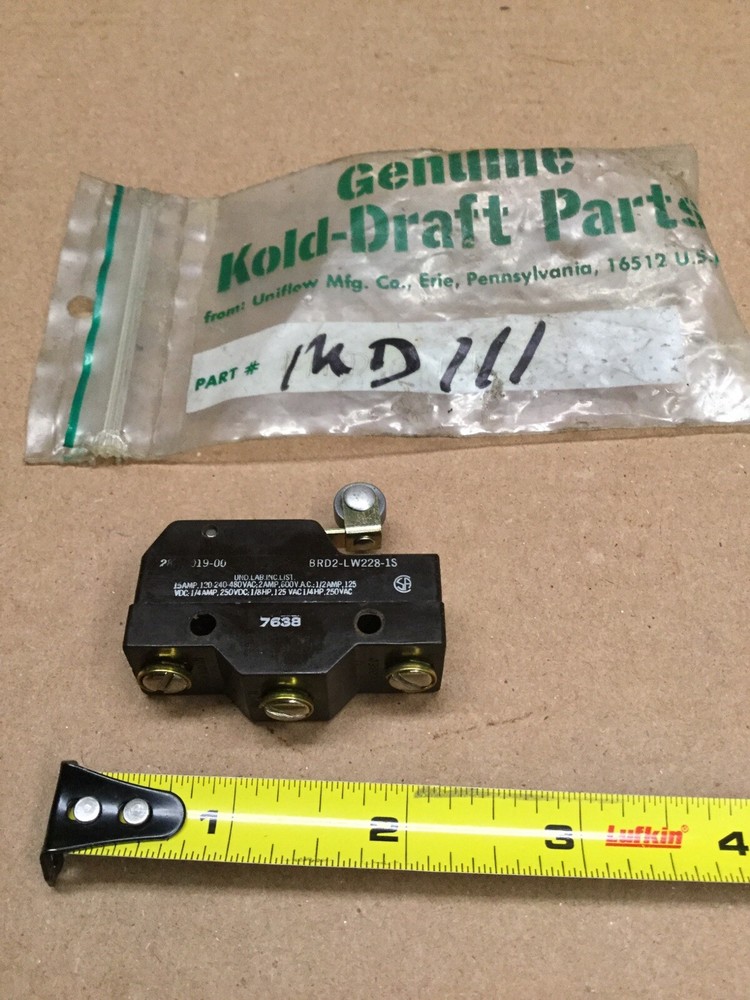 Kold Draft Ice Machine Switch P/N IND 111