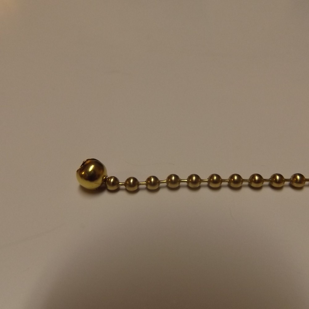 NEW 12" BRASS PULL CHAIN WITH BALL STOP FOR PULL CHAIN LAMP SOCKETS 20906RJB