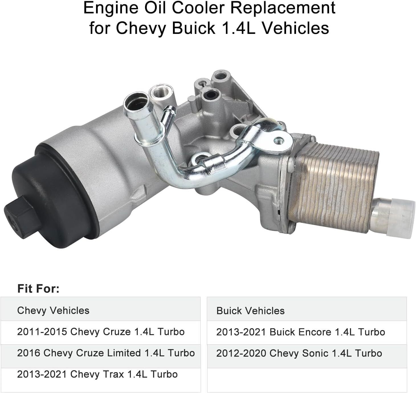 55566784 Oil Cooler Filter Housing For Chevy Cruze Sonic Trax Buick Encore 1.4L