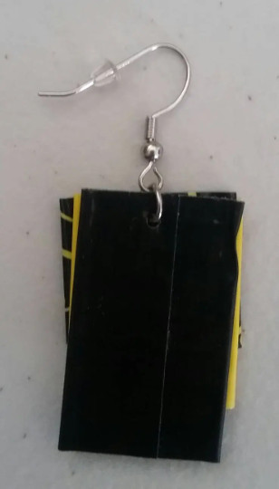 Cupcake earrings duct tape lightweight handmade