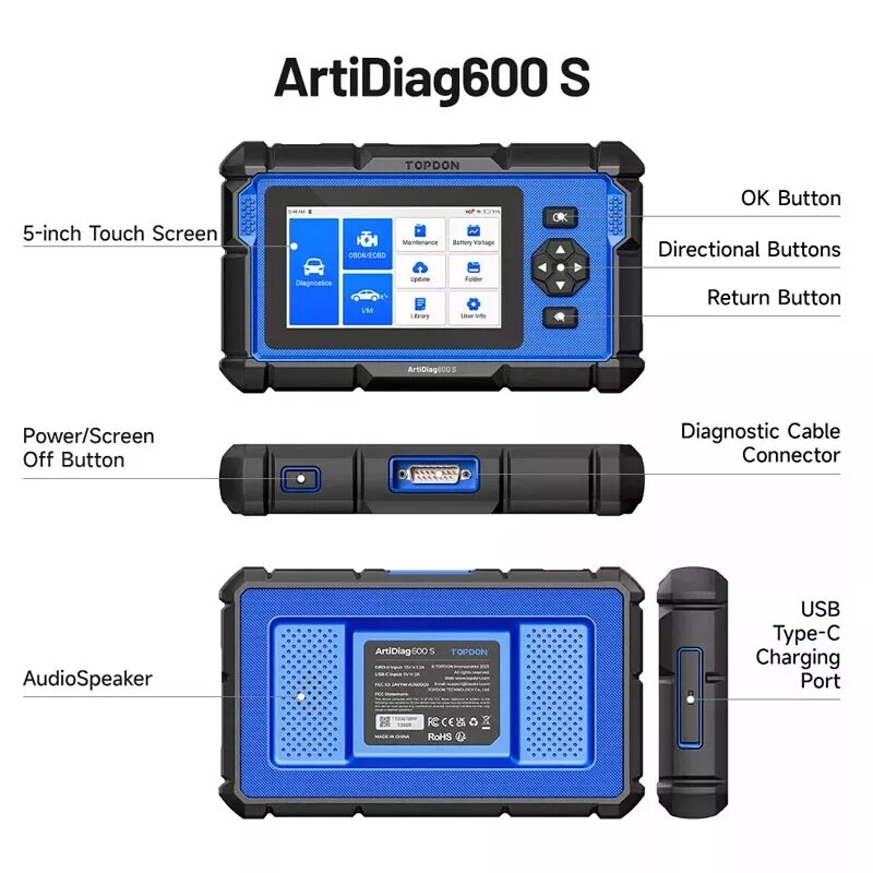 TOPDON AD600S AD600PRO OBD2 Scanner All System Diagnostic Tool Car Code Reader