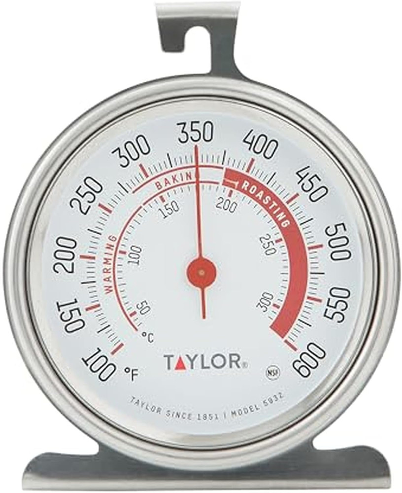 Taylor Precision Products Large Dial Thermometer, Silver