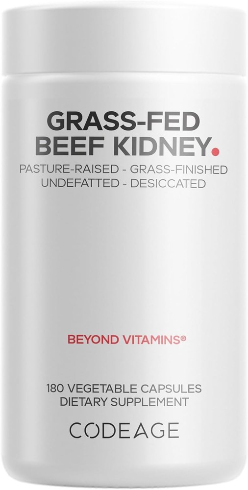 Codea Grass Fed Beef Kidney Supplement - Freeze Dried, Non-Defatted,