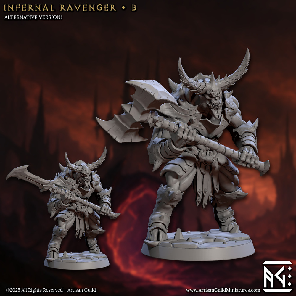 Infernal Warrior - Devil Fighter - Axe - Artisan Guild - Dungeons and Dragons