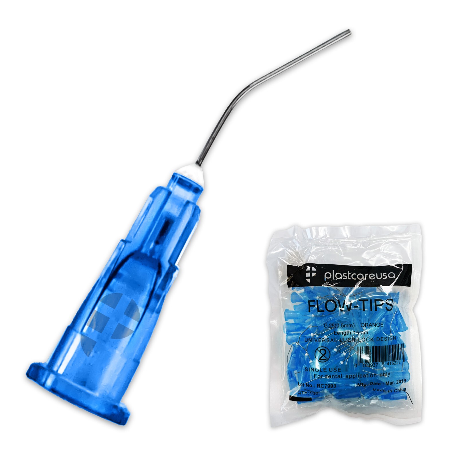 Dental Pre Bent Tips for Etch Gel Composite Flow Applicator (Choose Gauge & Qty)