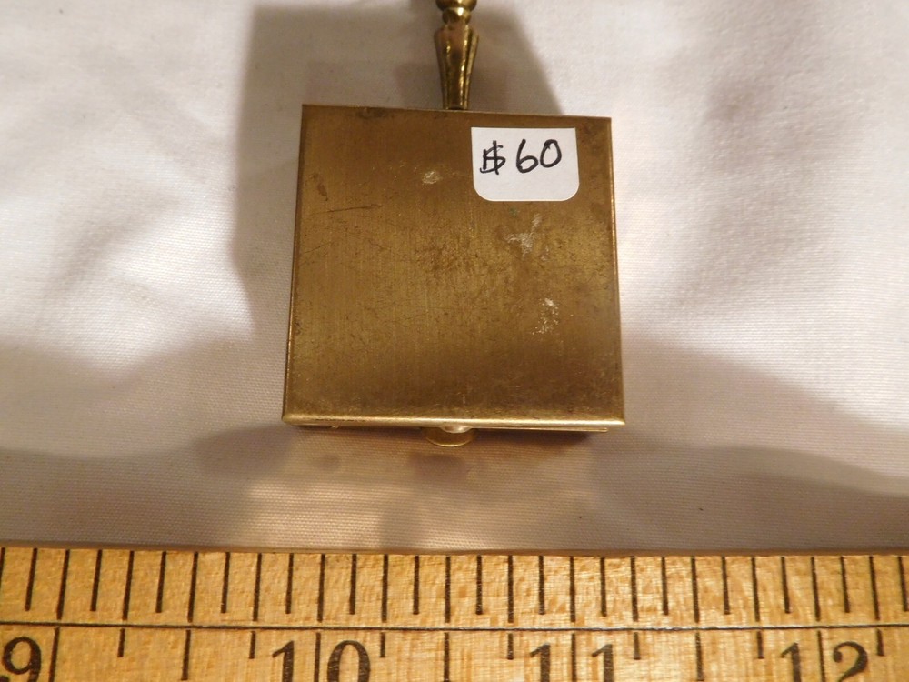 Vintage Brass Ashtray Case w/ Holder & Handle