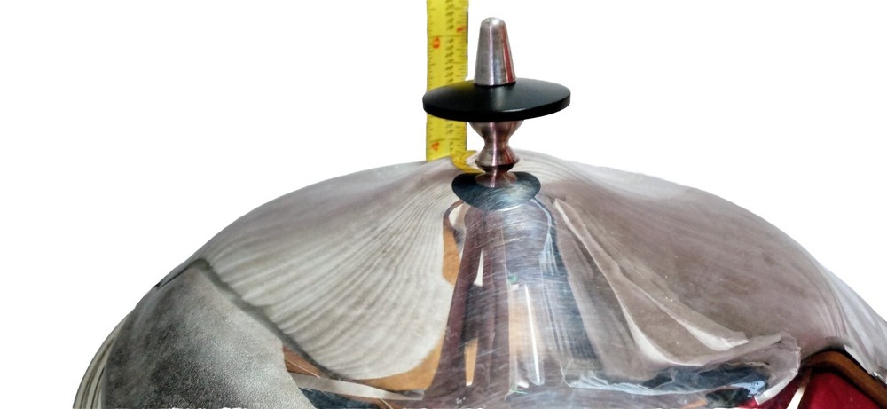 Vtg MCM F. B. Rogers Silver Plate Sputnik Atomic UFO Lidded Serving Dish 5844