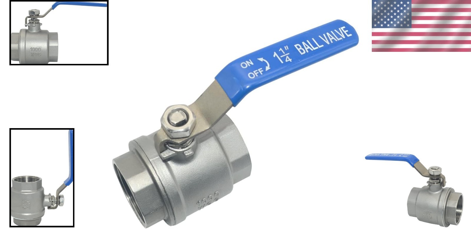 High Pressure 1-1/4" Stainless Steel Ball Valve - Durable & Corrosion Resistant