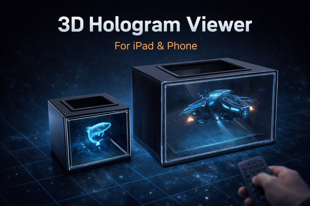 3D Hologram Viewing Box Projector – tablet Compatible Display Illusion Box