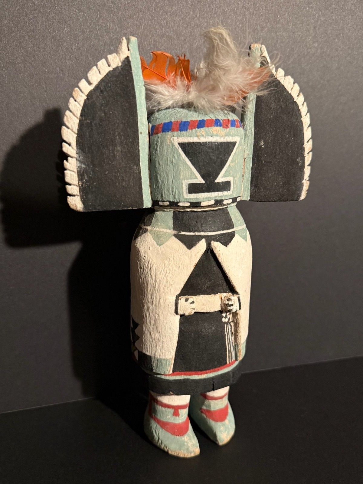 HOPI CROW MOTHER CARVED & PAINTED COTTONWOOD KACHINA DOLL, EXCELLENT CONDITION!