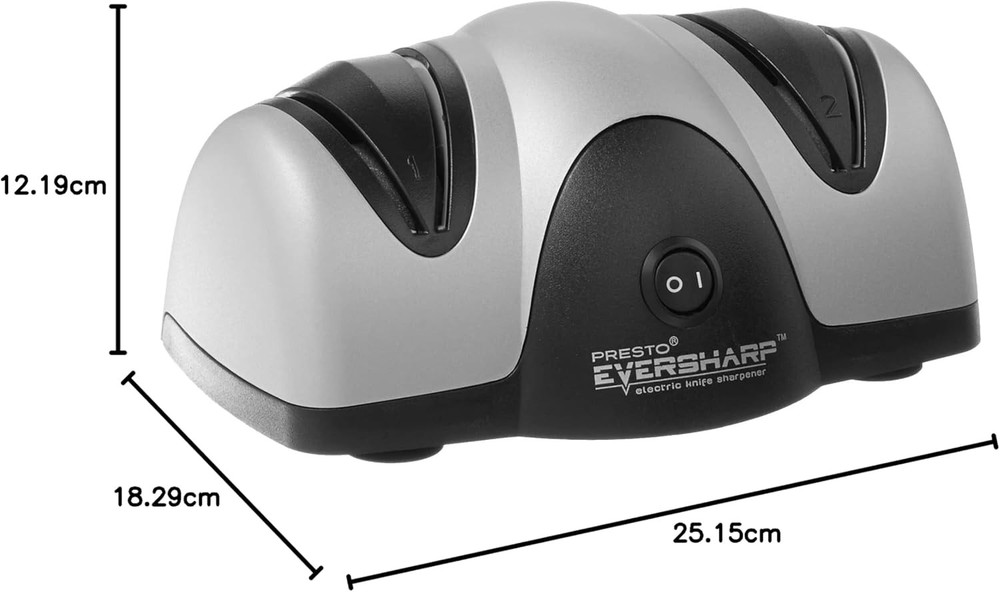 08800 EverSharp Electric Knife Sharpener 2-Stage System Silver/Black