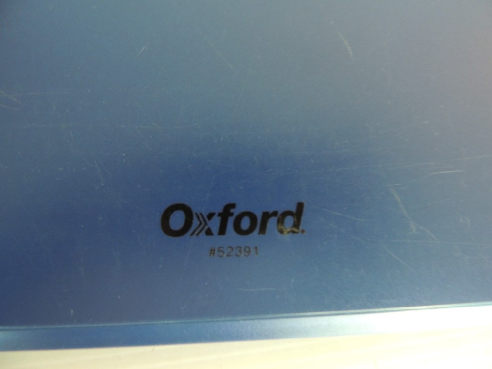 OXFORD HARD COVER ORANIZER CONFRENCE FOLDER LINED PAPER CLEAR STORAGE