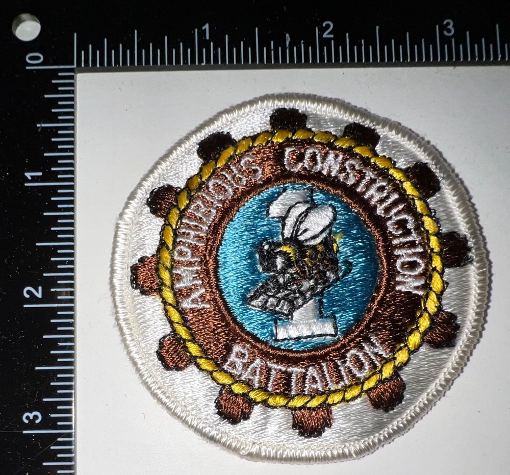 Cold War USN US Navy 1st Amphibious Construction Bn CB SEABEES Patch