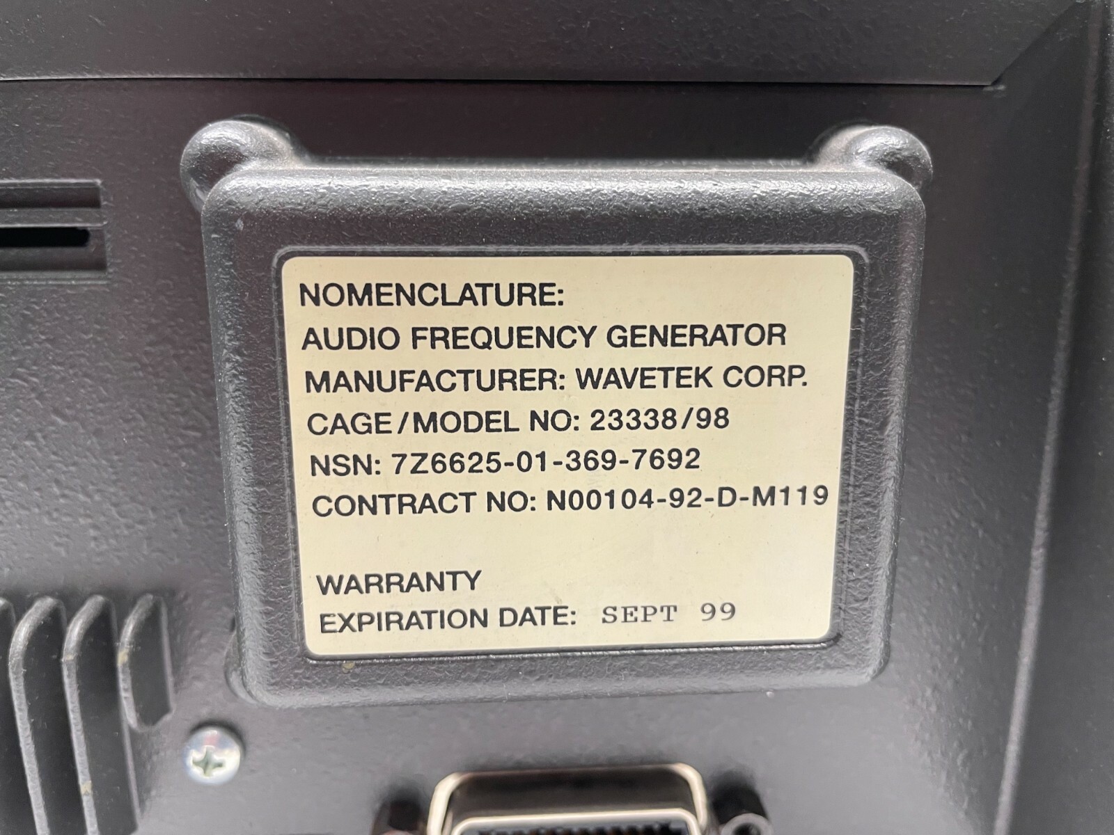 Used Wavetek 98 1 MHz Synthesized Power Oscillator V1